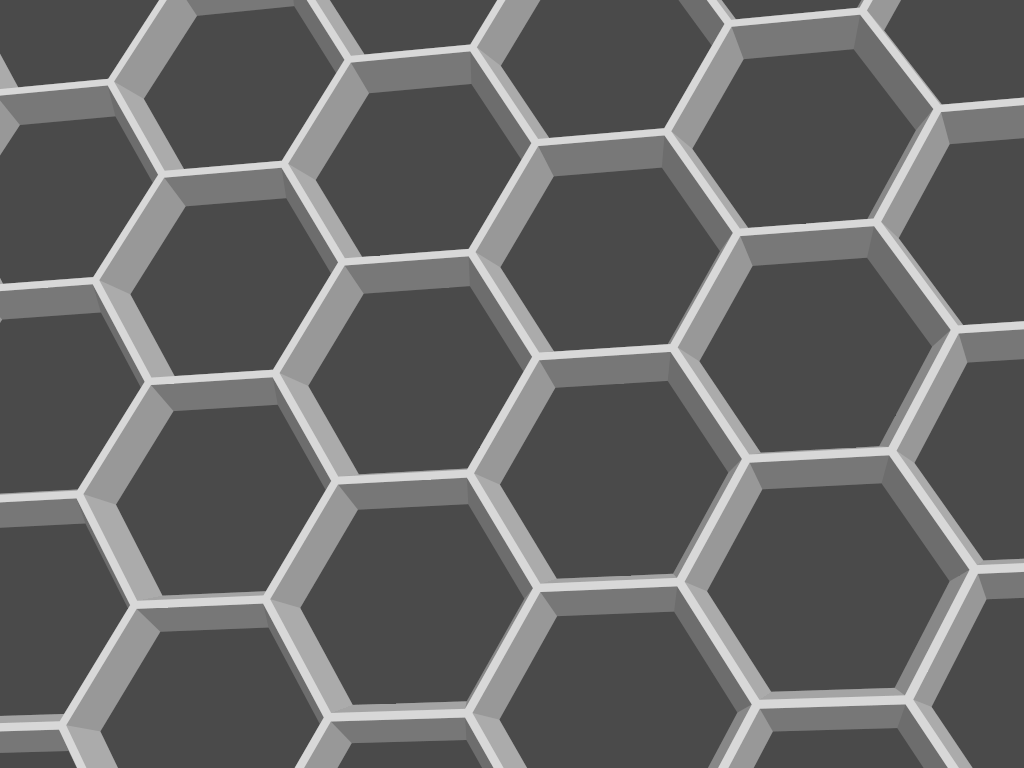 A hexagonal conductive grid