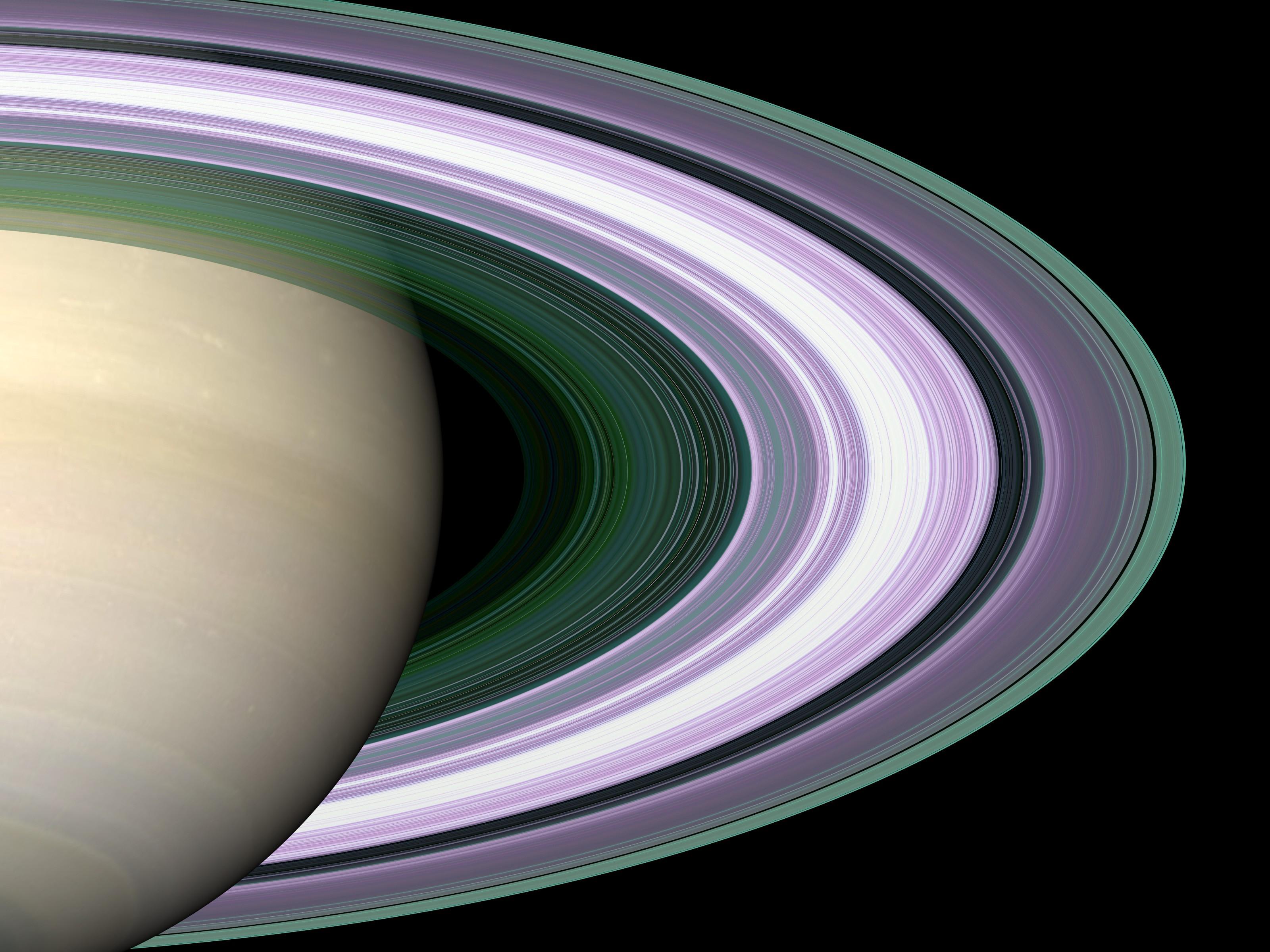 rings of Saturn viewed from NASA Cassini probe