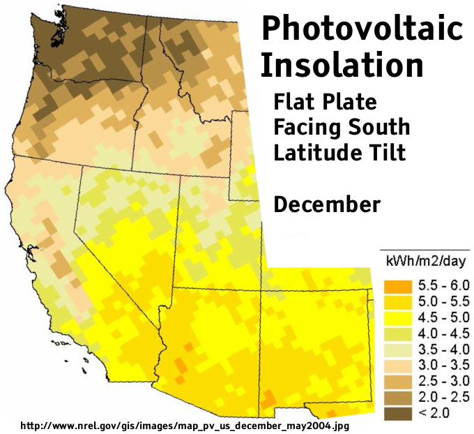 December Solar Insolation